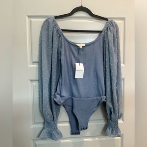 NWT Blue Long Sleeve Bodysuit
